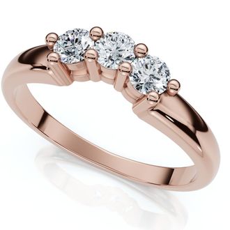 Pompeii3 Curved Womens Diamond Wedding Ring 14k Gold Lab Grown
