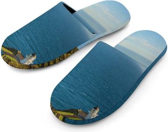 Generic Cape Reinga Lighthouse New Zealands Mens House Slippers Slip Indoor Slipper On Shoes Warm Outdoor