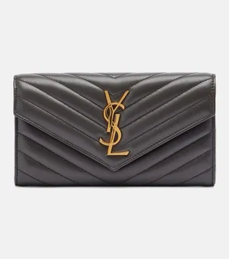 Saint Laurent Cassandre matelass&eacute; leather wallet