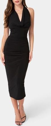 Bebe Sah Cowl Neck Body-Con Dress in Black at Nordstrom Rack, Size Large