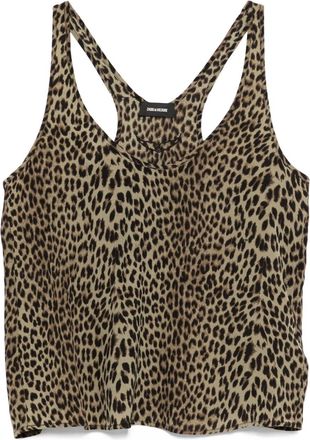 Zadig&Voltaire Top con stampa leopardata - Verde