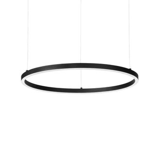 Netlighting ORACLE Slim DALI Dimmable Round 90cm Integrated LED Pendant Ceiling Light Black 3000K