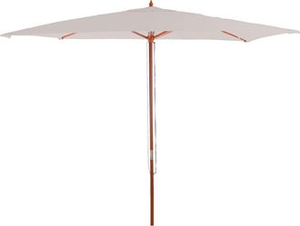 Hhg Nunca Usado] Sombrilla Florida, Sombrilla De Jard&iacute;n Sombrilla De Mercado, &Oslash; 3m Poli&eacute;ster/madera, Crema