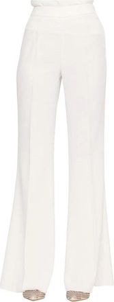 Nenette Edoardo Wijde Broek - Dames - Wijde Broeken - Wit - S - Polyester - Broeken