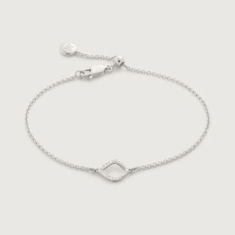 Monica Vinader Sterling Silver Riva Mini Kite Bracelet Diamond