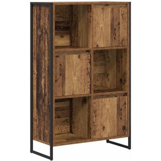 vidaXL Book Cabinet Old Wood 68 x 30 x 108.5 cm Engineered Wood vidaXL