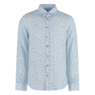 Bastoncino Casual Shirts - Heren - Casual Overhemden - Blauw - 4XL - Overhemden
