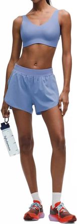lululemon Fast And Free High Rise Split Short - 3 In Prep Blue