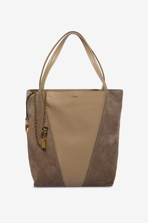 Chlo&eacute; Rechteckiger Shopper aus Leder Spin