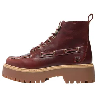 Timberland (WMNS) Timberland Stone Street Platform Kiltie Boot Root Beer Full Grain TB0A27YZEIW1