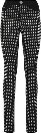Philipp Plein High Waist Jegging - Dames - Skinny Jeans - Zwart - W27 - Katoen - Jeans