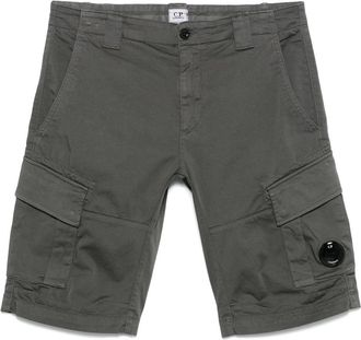 C.P. Company Satijnen cargo shorts - Grijs