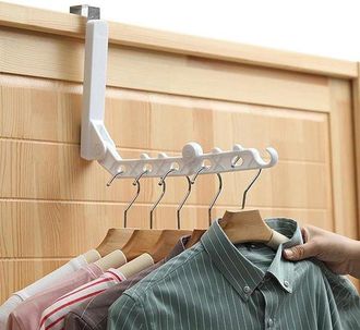 No Brand Perchero De Viaje Para Colgar Detr&aacute;s De La Puerta, Extra&iacute;ble Y Que Ahorra Espacio, Con Ganchos, Para Camping, Vacaciones, Interiores, Hoteles Y Exteri