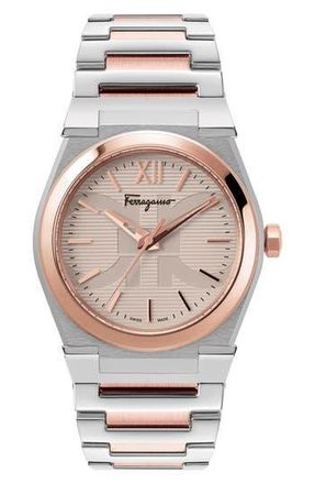 Ferragamo Salvatore Ferragamo Vega Bracelet Watch, 40mm in Two Tone at Nordstrom Rack