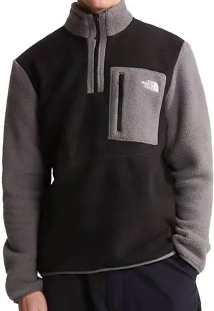 The North Face Yumiori Quarter Zip Fleece Jacket In Black/smoked Pearl