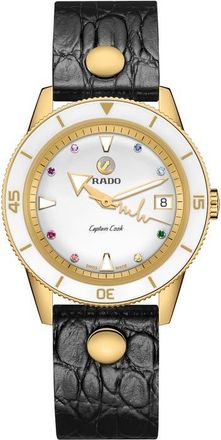 Rado Captain Cook x Marina Hoermanseder Automatic Watch, 37mm in White at Nordstrom