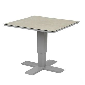 ED&Egrave;N JARD&Iacute; Mesa Auxiliar exterior de Aluminio, Color Gris, 80x80x48,5cm