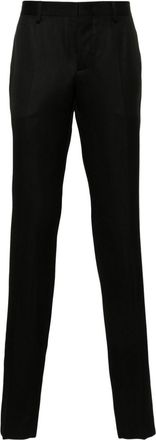 Moschino tailored tapered trousers - men - Virgin Wool/Viscose/Viscose - 46 - Black