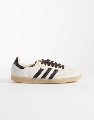 adidas Originals Samba OG - Sneakers color crema e marroni effetto cavallino-Neutro