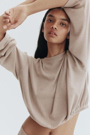 H&M Oversized Top in Taupe at Nordstrom, Size X-Small
