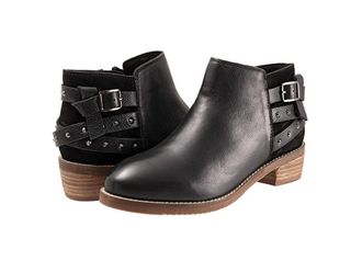 Softwalk Raleigh Womens Shoes Black Studs : 5.5 M (B), Leather/Suede