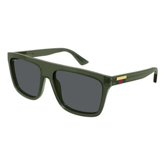Gucci Square Zonnebrillen - Heren - Zonnebrillen - Groen - 59 MM - Accessoires