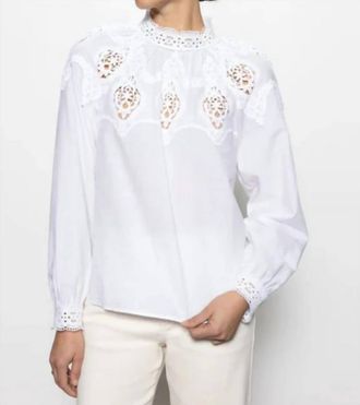 Sanctuary Lace Popover Blouse In White