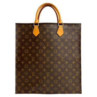 Louis Vuitton Brown Leather Pvc Handbag Tote Bag (Pre-Owned)