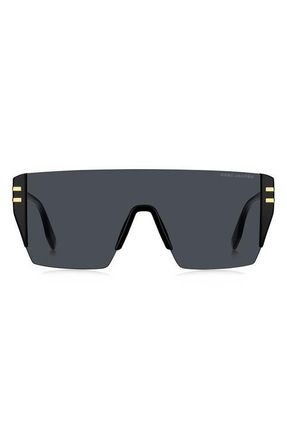 Marc Jacobs 99mm Shield Sunglasses in Black/Grey at Nordstrom