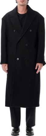 Ami Long Double-Breasted Overcoat