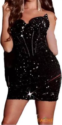 Portia & Scarlett Strapless Mini Dress In Black