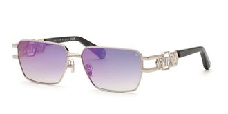Philipp Plein SPP210M 579V Mens Sunglasses Silver Size 59