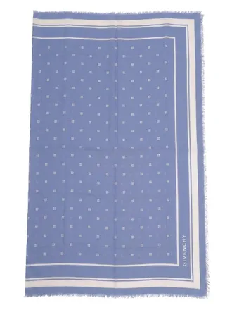 Givenchy Bicolor Wool-Silk Scarf - Purple