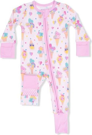 Angel Dear Ice Cream Fun Convertible Footie in Pink at Nordstrom, Size 18-24M