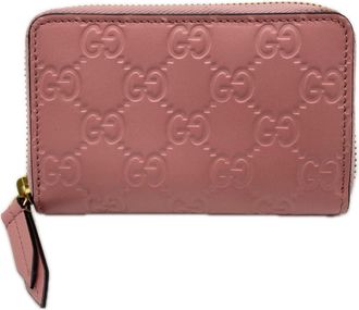 Gucci Pink Leather Coin Purse/Coin Case (Pre-Owned)