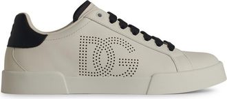 Dolce & Gabbana Portofino White Lear Sneakers