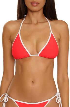BECCA by Rebecca Virtue Sport Mode Triangle Bikini Top in Caliente at Nordstrom, Size Medium