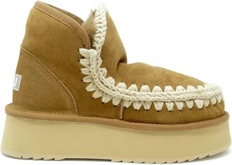 Mou Mini Eskimo Platform Boot - Dames - Winterlaarzen - Bruin - 41 EU - Wol - Schoenen