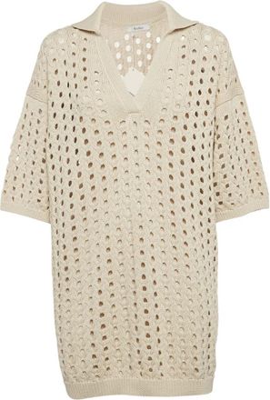 Max Mara cut-out knit mini dress - Neutrals