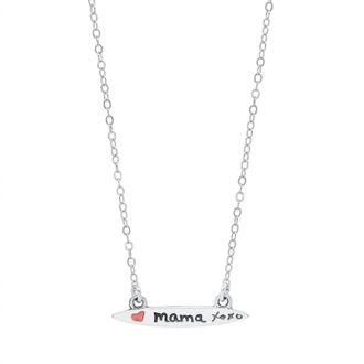 Jessica Elliot Womens Enamel Small Surfboard Necklace - Mama In Silver