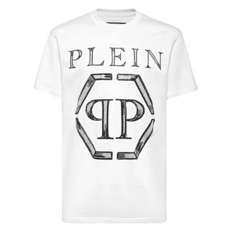 Philipp Plein Heren, Tops, Wit, Maat: 3XL Katoen