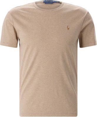 Polo Ralph Lauren Tops, Heren, Bruin, 2Xl, Katoen, Slim-Fit T-Shirt