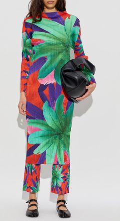 Pleats Please Issey Miyake Pleated Dress, Womens, Multicolour