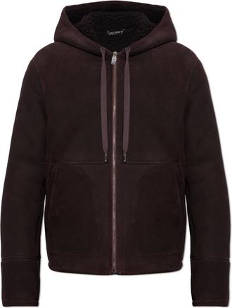 Dolce & Gabbana Giacca in Shearling di Camoscio - - Jackets - Uomo - Marrone - L