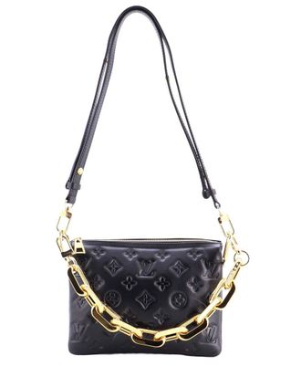 Louis Vuitton Black Monogram Embossed Lambskin Coussin Bb (Authentic Pre- Loved)