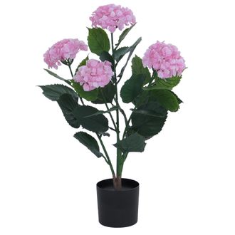 Hhg [nunca Usado] Hortensia Artificial Hhg-035, Planta Decorativa, Hortensia Artificial, Planta Artificial, Para Exterior, Polietileno, 64 X 40 X 40 Cm, R