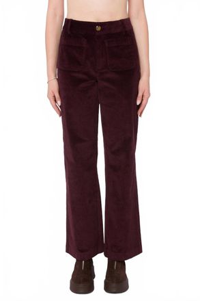 Velvet Heart Becker High Rise Flare Pant In Deep Plum