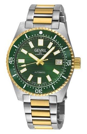 Gevril Group Atlantic Avenue Automatic Bracelet Watch in Two-Tone Silver/Gold at Nordstrom Rack
