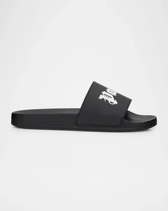 Palm Angels Men & apos;s Big Logo Pool Slides