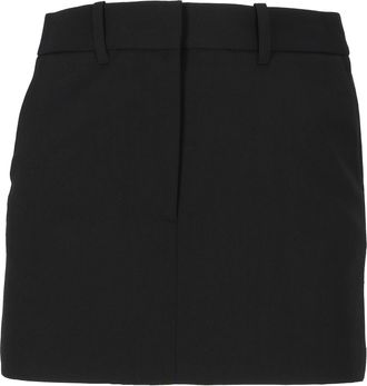 Elisabetta Franchi Fitted Black Mini Skirt With Concealed Closure